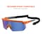 Ergodyne AEGR-AFASM, Safety Glasses, Anti-Scratch & Fog-Off+, Blue Mirror Lens, Orange Frame, Half-Frame AEGR-AFASM - alternate 6